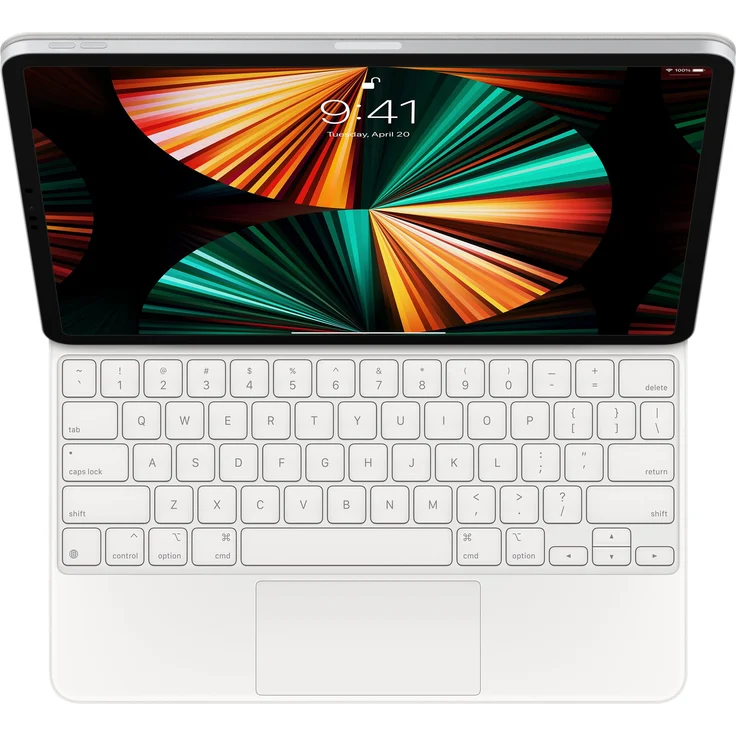 Apple Magic Keyboard für iPad Pro 12.9'' 2021 (5. Generation) - Russisch Weiß – Bild 1