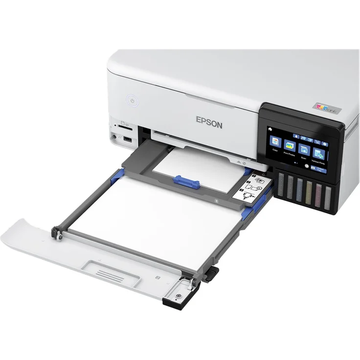 Epson EcoTank ET-8500 (3-in-1) Multifunktionsdrucker - (Tintenstrahl) Farbe, Druckgeschwindigkeit: 16 s/w, 12 Farbe, Auflösung: 1440 x 5700, LAN, WLAN, AirPrint, Wi-Fi Direct (C11CJ20401) – Bild 10
