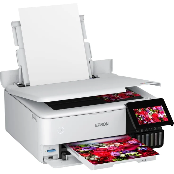 Epson EcoTank ET-8500 (3-in-1) Multifunktionsdrucker - (Tintenstrahl) Farbe, Druckgeschwindigkeit: 16 s/w, 12 Farbe, Auflösung: 1440 x 5700, LAN, WLAN, AirPrint, Wi-Fi Direct (C11CJ20401) – Bild 6