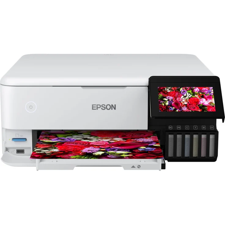 Epson EcoTank ET-8500 (3-in-1) Multifunktionsdrucker - (Tintenstrahl) Farbe, Druckgeschwindigkeit: 16 s/w, 12 Farbe, Auflösung: 1440 x 5700, LAN, WLAN, AirPrint, Wi-Fi Direct (C11CJ20401) – Bild 12