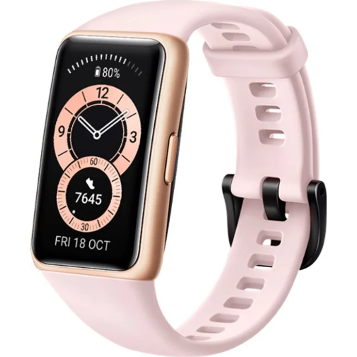 Huawei Band 6 Fitness-Tracker Damen, 43 x 25,4mm, Kunststoffarmband, Sakura Pink – Bild 6