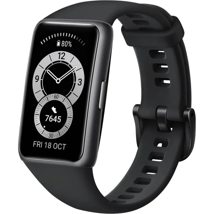 Huawei Band 6 Fitness-Tracker Unisex, 43 x 25,4mm, Kunststoffarmband, Graphite Black