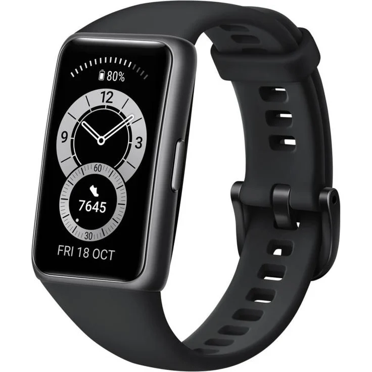 Huawei Band 6 Fitness-Tracker Unisex, 43 x 25,4mm, Kunststoffarmband, Graphite Black – Bild 1