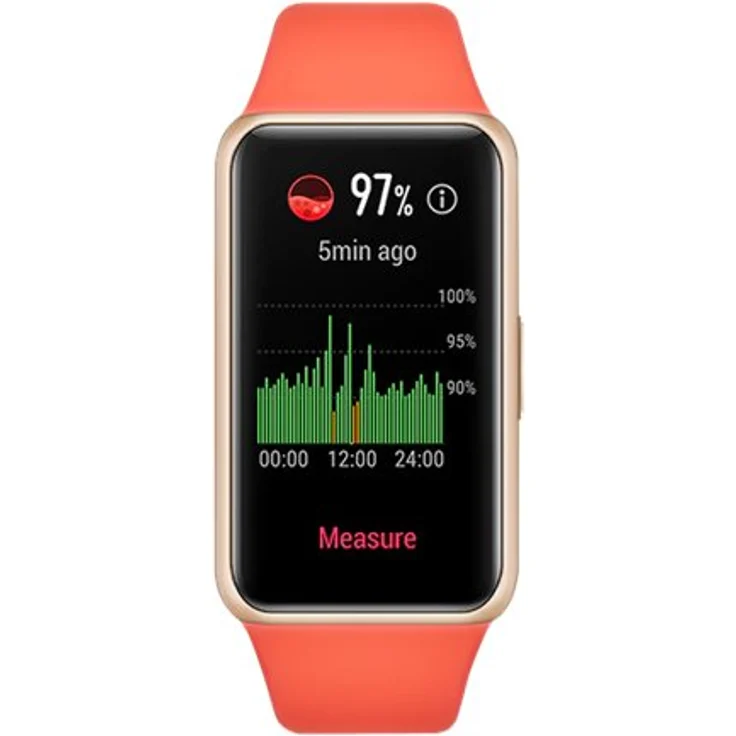 Huawei Band 6 Fitness-Tracker Damen, 43 x 25,4mm, Kunststoffarmband, Amber Sunrise – Bild 9