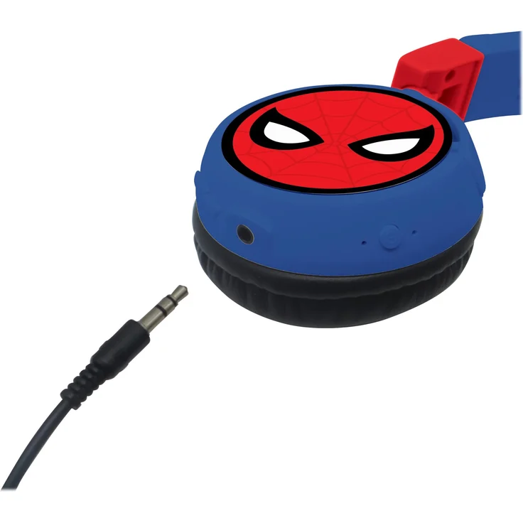 Lexibook 2-in-1 Spiderman-Bluetooth-Kopfhörer für Kinder, kabellos, rot, blau – Bild 4