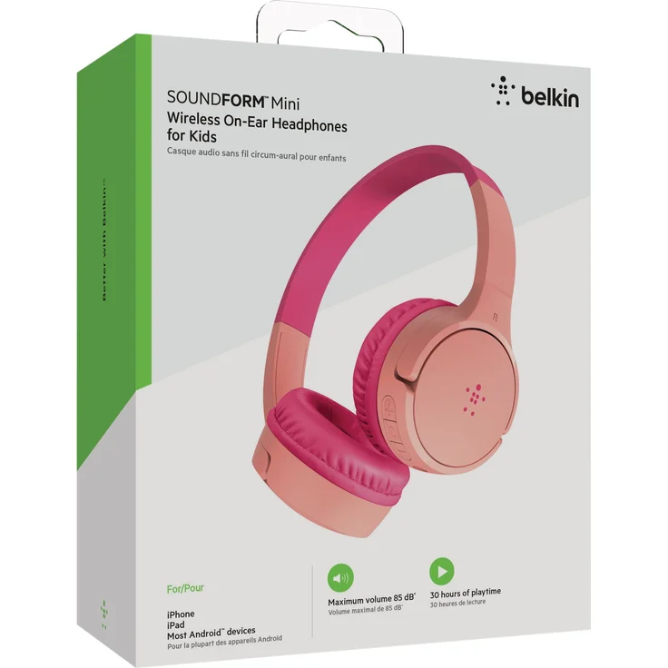Belkin AUD002BTPK Soundform Mini-On-Ear Kinder, pink – Bild 6