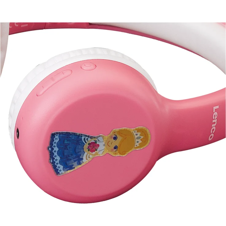 Lenco HPB-110PK - faltbarer Bluetooth Kopfhörer mit Lautstärkebegrenzung für Kinder, inkl. Sticker, pink – Bild 11