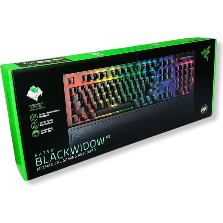 Razer BlackWidow V3 - Tastatur - Hintergrundbeleuchtung - USB - Deutsch QWERTZ - Razer Green - Schwarz (RZ03-03540400-R3G1) – Bild 9