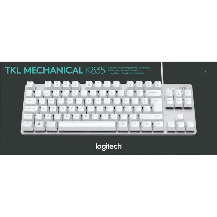Logitech K835 TKL - Tastatur - USB - TTC Red - Natural White/Silver (920-010033) (Nordisch QWERTY) – Bild 5