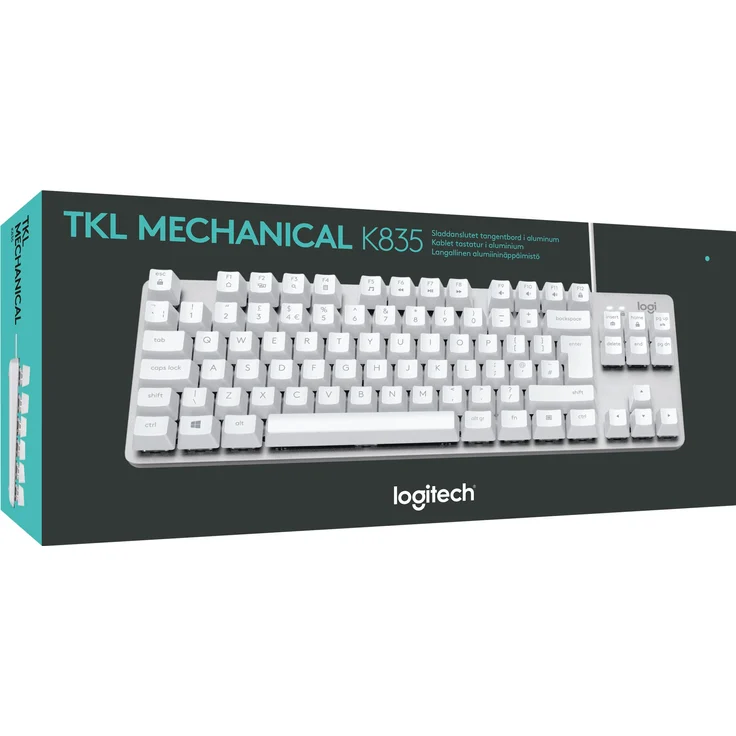Logitech K835 TKL - Tastatur - USB - TTC Red - Natural White/Silver (920-010033) (Nordisch QWERTY) – Bild 4