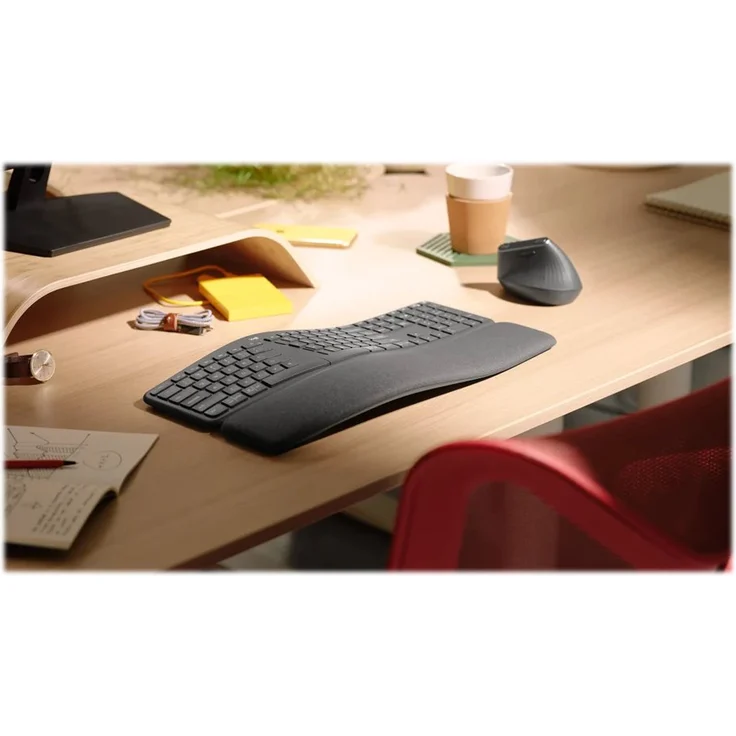 Logitech ERGO K860 - Tastatur - kabellos - 2.4 GHz, Bluetooth 5.0 - QWERTY - USA International - Graphite (920-010108) – Bild 4