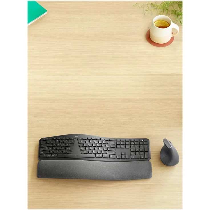 Logitech ERGO K860 - Tastatur - kabellos - 2.4 GHz, Bluetooth 5.0 - QWERTY - USA International - Graphite (920-010108) – Bild 5