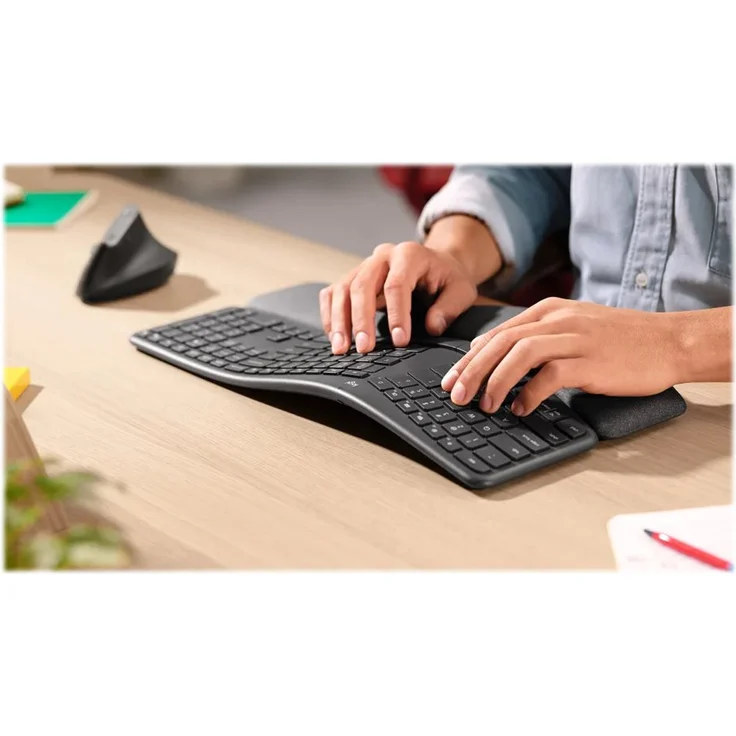 Logitech ERGO K860 - Tastatur - kabellos - 2.4 GHz, Bluetooth 5.0 - QWERTY - USA International - Graphite (920-010108) – Bild 3