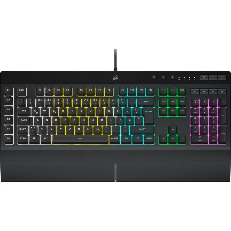 CORSAIR Gaming K55 RGB PRO - Tastatur - Hintergrundbeleuchtung - USB - Deutsch QWERTZ - Schwarz (CH-9226765-DE)