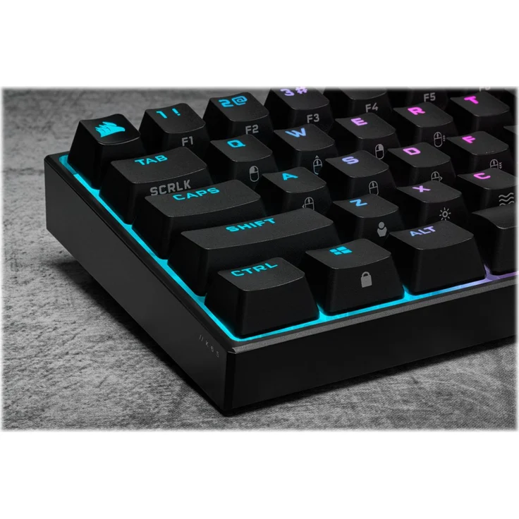 Corsair K65 RGB MINI 60% Tastatur USB Deutsch QWERTZ Schwarz ( CH-9194014-DE ) – Bild 3
