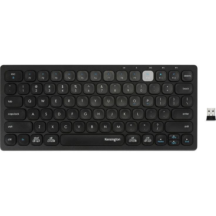 Kensington Multi-Device Dual Wireless Compact Keyboard - Tastatur - kabellos - 2.4 GHz, Bluetooth 3.0, Bluetooth 5.0 - Deutsch QWERTZ - Schwarz (K75502DE) – Bild 3