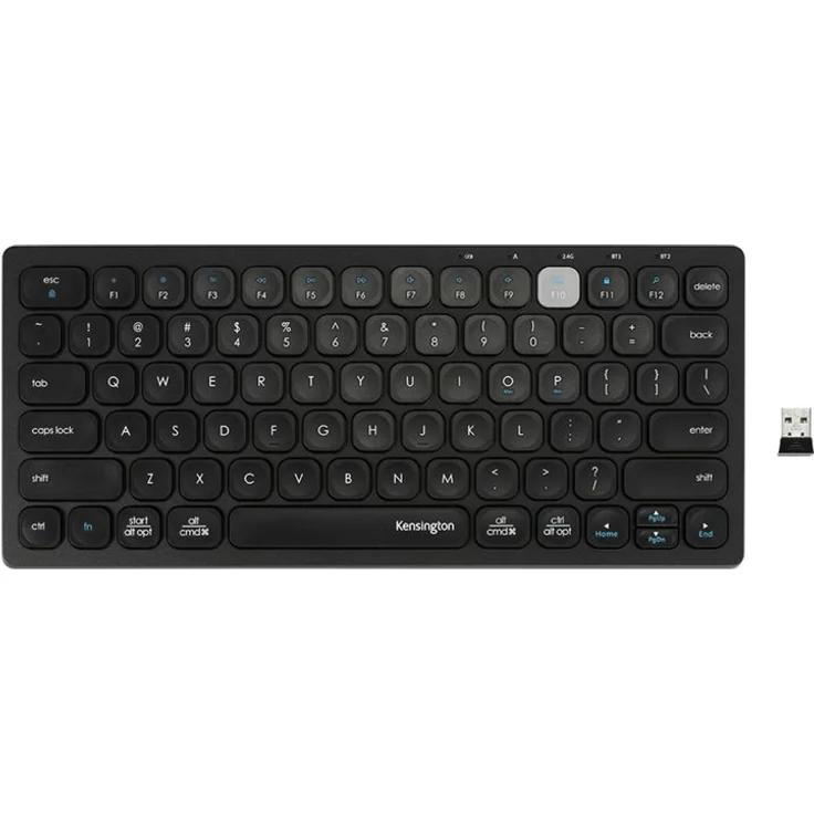 Kensington Multi-Device Dual Wireless Compact Keyboard - Tastatur - kabellos - 2.4 GHz, Bluetooth 3.0, Bluetooth 5.0 - Deutsch QWERTZ - Schwarz (K75502DE) – Bild 10