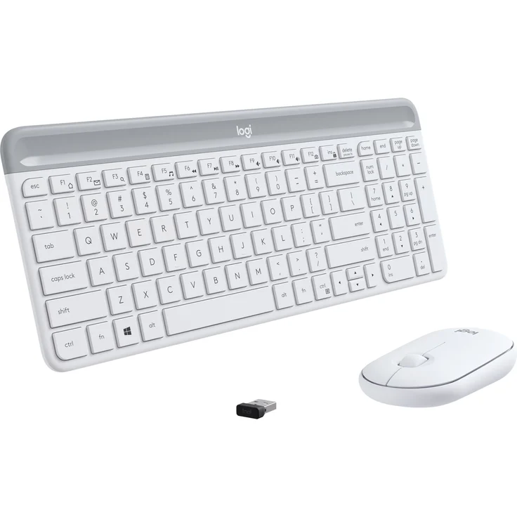 Logitech MK470 Slim Wireless Keyboard and Mouse Combo weiß, USB, ES QWERTY (920-009199) – Bild 4