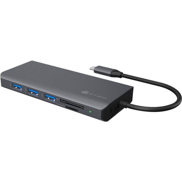 ICY BOX mobile Type-C DockingStation IB-DK4070-CPD 3x USB A 1xType-C mit Power Delivery bis zu 100 Watt 2x HDMI bis zu 4K 30Hz – Bild 3