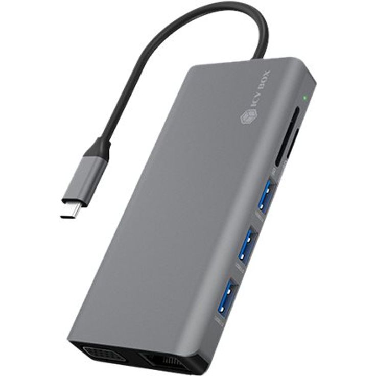 ICY BOX mobile Type-C DockingStation IB-DK4070-CPD 3x USB A 1xType-C mit Power Delivery bis zu 100 Watt 2x HDMI bis zu 4K 30Hz – Bild 2