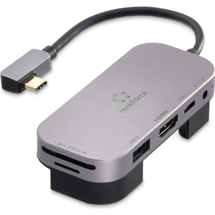 Renkforce RF-4533946 USB-C Mini-Dockingstation Passend für Marke: Universal, Apple inkl. Ladefunktion