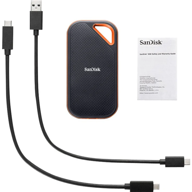 SanDisk Extreme PRO Portable V2 - Solid-State-Disk - 4 TB - extern (tragbar) - USB 3.2 Gen 2x2 - 256-Bit-AES (SDSSDE81-4T00-G25) – Bild 5