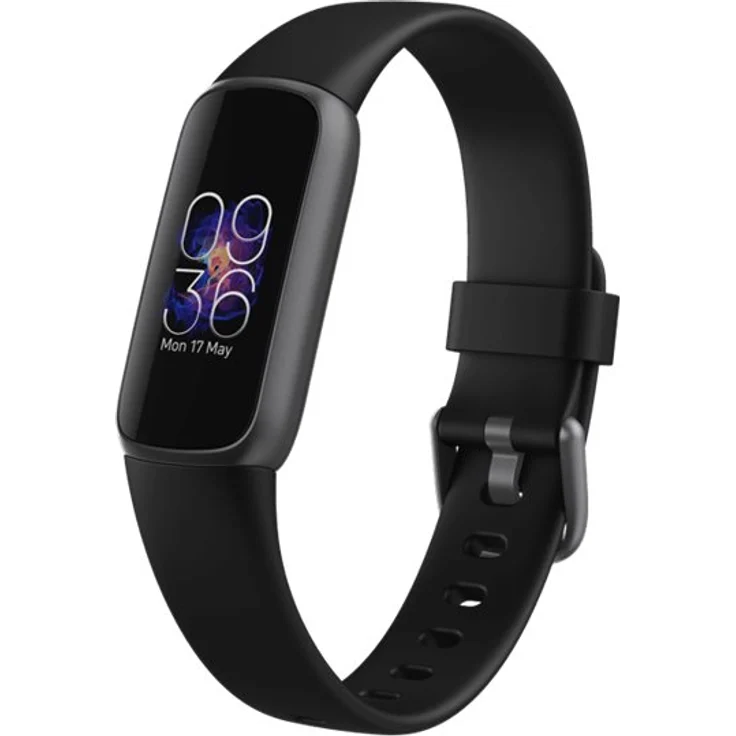 Fitbit Luxe Fitness-Tracker GPS, Damen, Einheitsgröße, Edelstahlgehäuse, Silikonarmband, Schwarz/Graphit – Bild 8