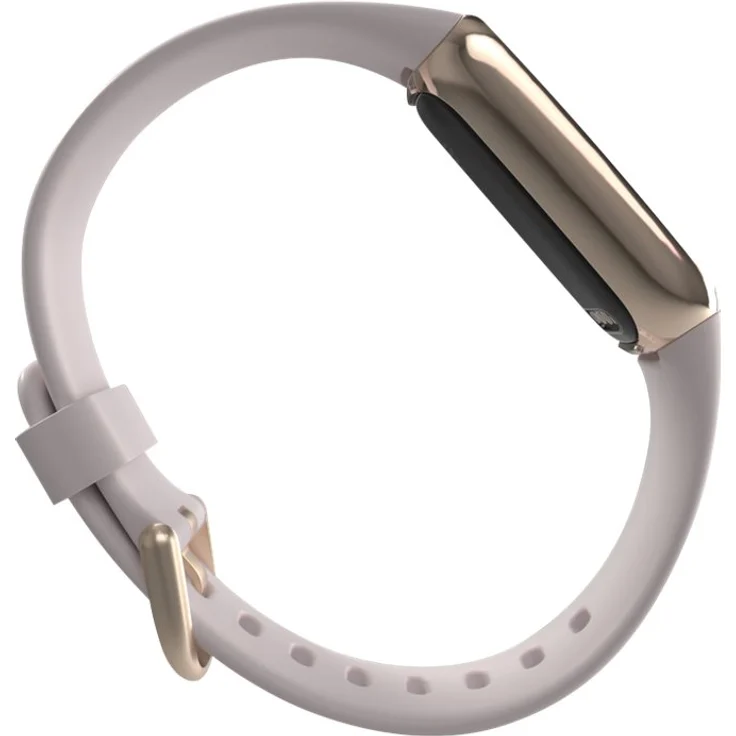 Fitbit Luxe Fitness-Tracker GPS, Damen, Einheitsgröße, Edelstahlgehäuse, Silikonarmband, Mondweiß/Softgold – Bild 13