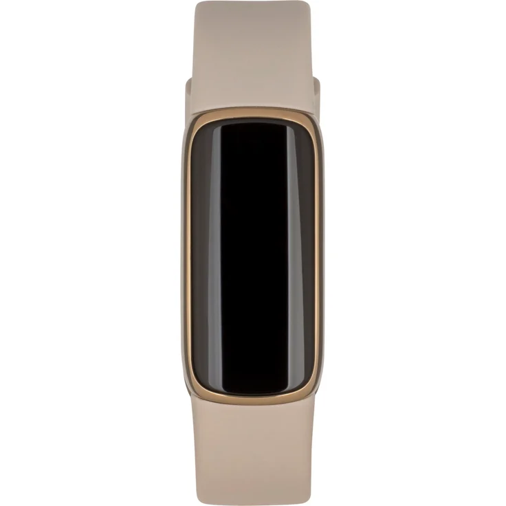 Fitbit Luxe Fitness-Tracker GPS, Damen, Einheitsgröße, Edelstahlgehäuse, Silikonarmband, Mondweiß/Softgold – Bild 9