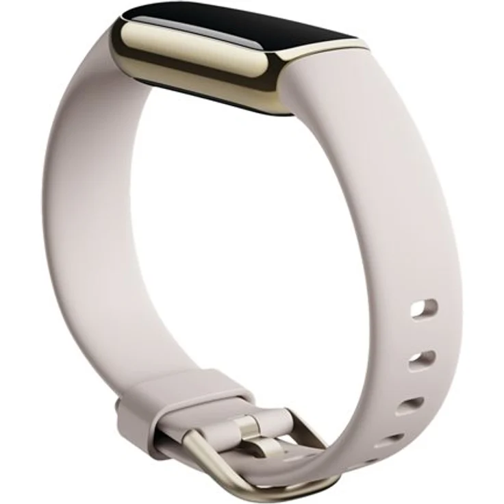 Fitbit Luxe Fitness-Tracker GPS, Damen, Einheitsgröße, Edelstahlgehäuse, Silikonarmband, Mondweiß/Softgold – Bild 14