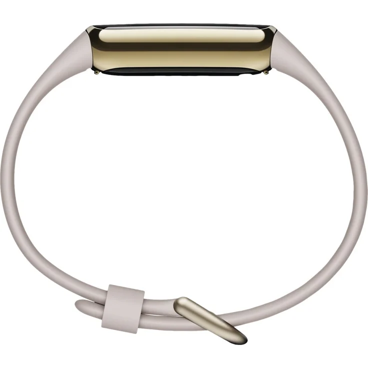 Fitbit Luxe Fitness-Tracker GPS, Damen, Einheitsgröße, Edelstahlgehäuse, Silikonarmband, Mondweiß/Softgold – Bild 12
