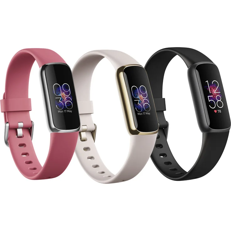 Fitbit Luxe Fitness-Tracker GPS, Damen, Einheitsgröße, Edelstahlgehäuse, Silikonarmband, Orchidee/Platin – Bild 15
