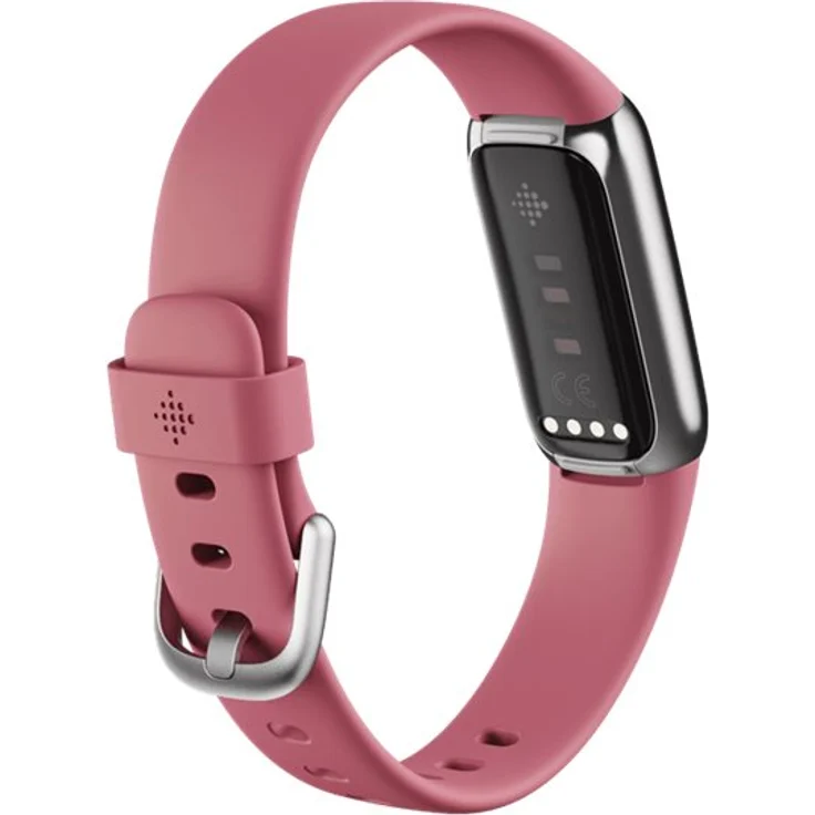 Fitbit Luxe Fitness-Tracker GPS, Damen, Einheitsgröße, Edelstahlgehäuse, Silikonarmband, Orchidee/Platin – Bild 9
