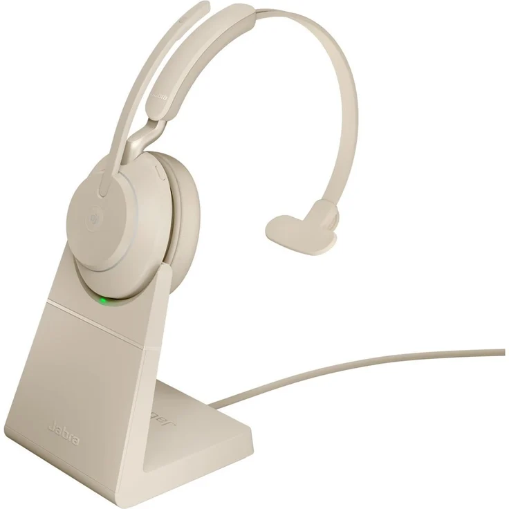 Jabra Evolve2 65 Headset, UC, USB-C, Ladestation, beige – Bild 2