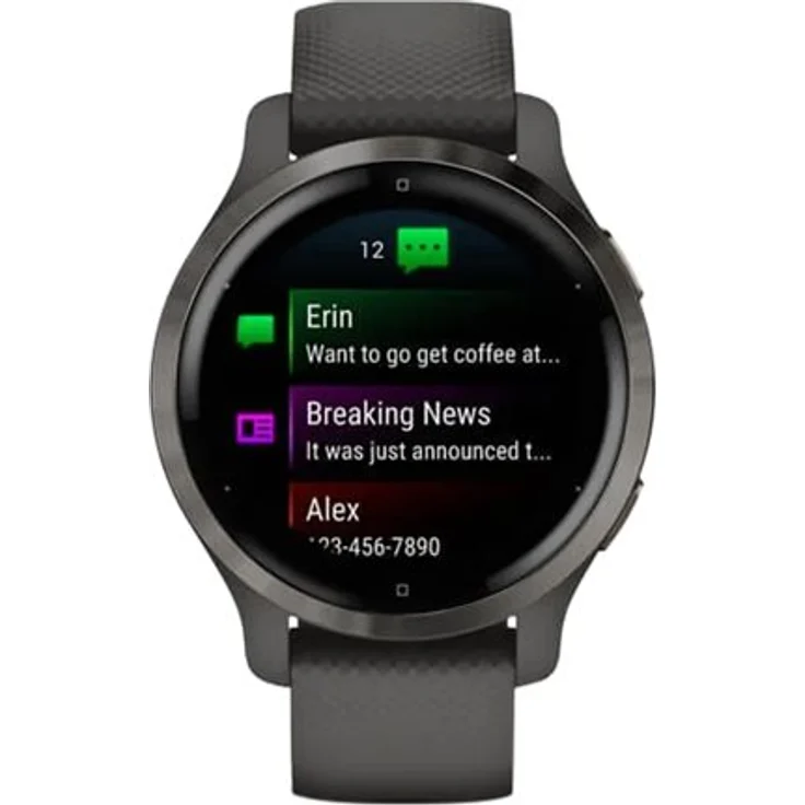 Garmin Venu 2s Smartwatch GPS, Unisex, S, Edelstahl, Kunststoffgehäuse, Silikonarmband, Schiefergrau (010-02429-10) – Bild 9