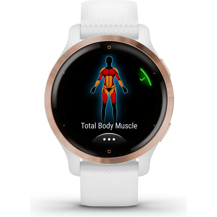 Garmin Venu 2s Smartwatch GPS, Unisex, S, Edelstahl, Kunststoffgehäuse, Silikonarmband, Roségold/Weiß (010-02429-13) – Bild 8