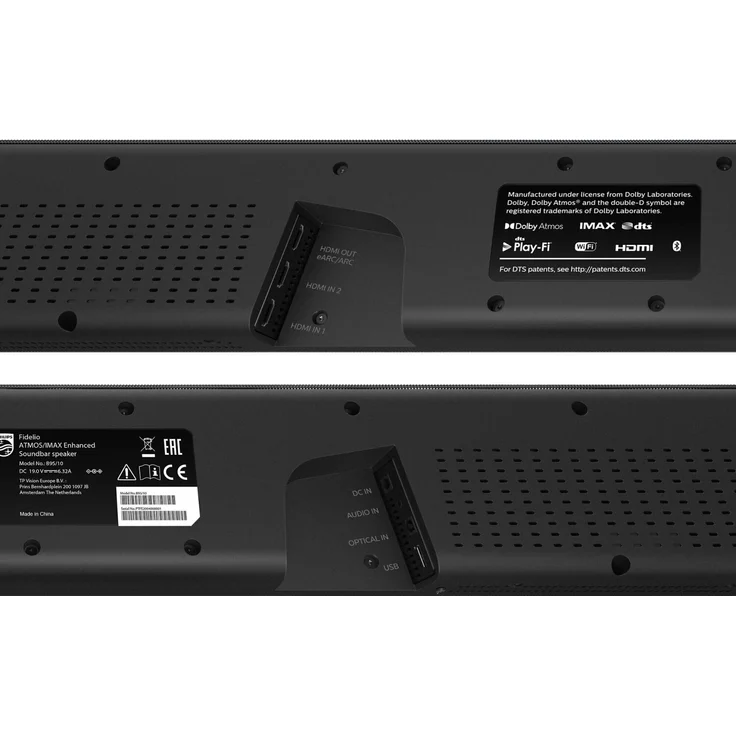 Philips Fidelio B95 5.1.2 Soundbar mit Subwoofer, Dolby Atmos, Google Assistant, Amazon Alexa, kabellos/kabelgebunden, geeignet für TV, schwarz – Bild 7