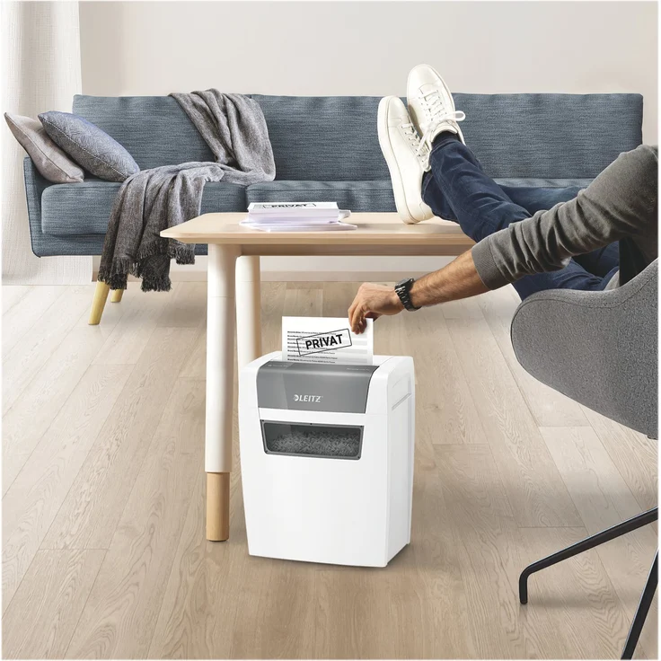 Esselte Leitz IQ Home Aktenvernichter mit Partikelschnitt – Bild 3