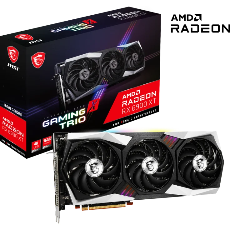 MSI AMD Radeon RX 6900 XT Gaming X Trio 16GB Grafikkarte GDDR6 HDMI-3x DP – Bild 2