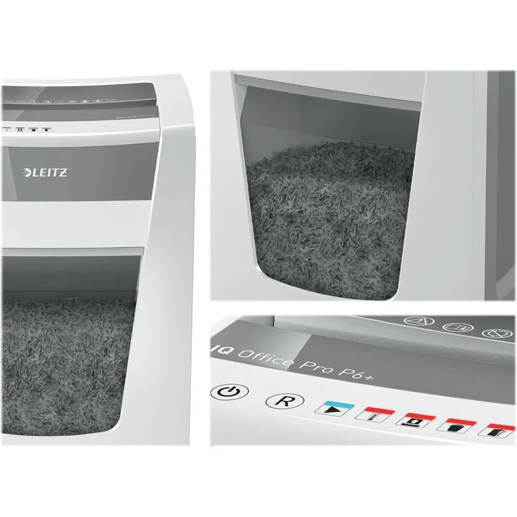 Leitz IQ Aktenvernichter Shredder Office Pro P6+ Super Mikroschnitt – Bild 2