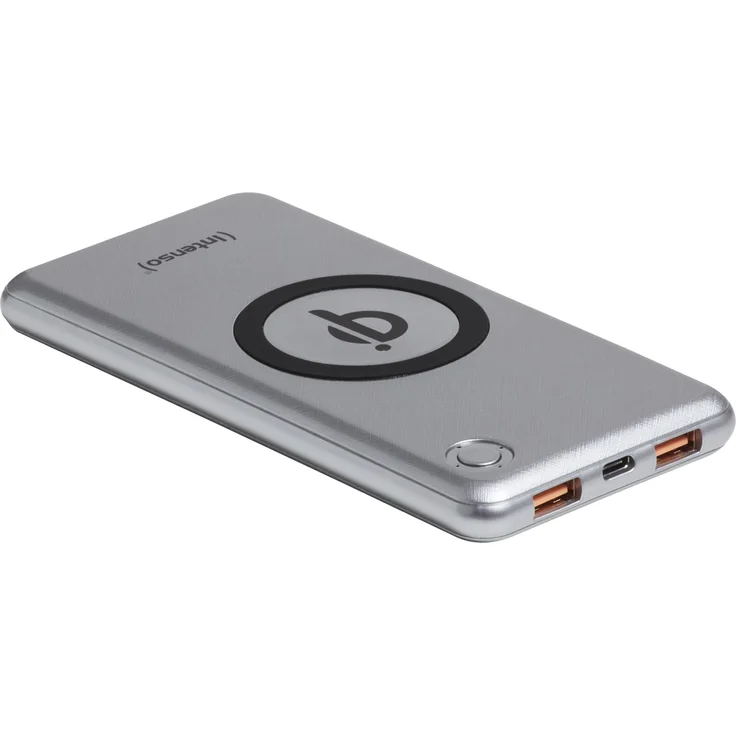 Intenso Powerbank WPD10000, externes Ladegerät mit Wireless Charging, Power Delivery und Quick Charge, 10000 mAh, geeignet für Qi-fähige Smartphones/Tablet PCs, silber – Bild 3