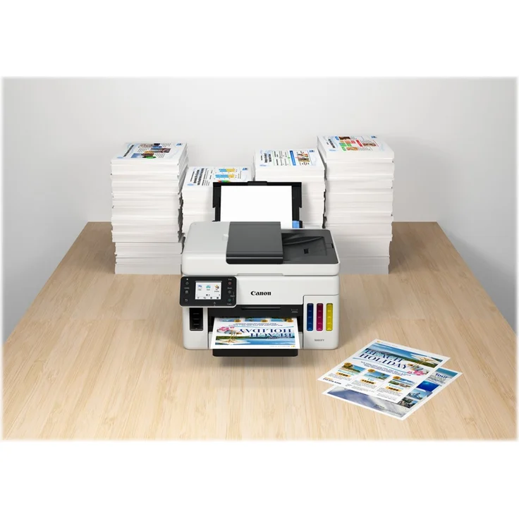 Canon MAXIFY GX6050 (3-in-1) Multifunktionsdrucker - (Tintenstrahl) Farbe, Druckgeschwindigkeit: 24 s/w, 15,5 Farbe, Auflösung: 1200 x 600, WLAN, AirPrint, Mobile Print, Cloud Print (4470C006) – Bild 6