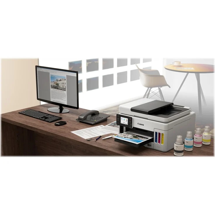 Canon MAXIFY GX6050 (3-in-1) Multifunktionsdrucker - (Tintenstrahl) Farbe, Druckgeschwindigkeit: 24 s/w, 15,5 Farbe, Auflösung: 1200 x 600, WLAN, AirPrint, Mobile Print, Cloud Print (4470C006) – Bild 10