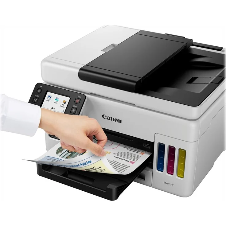 Canon MAXIFY GX6050 (3-in-1) Multifunktionsdrucker - (Tintenstrahl) Farbe, Druckgeschwindigkeit: 24 s/w, 15,5 Farbe, Auflösung: 1200 x 600, WLAN, AirPrint, Mobile Print, Cloud Print (4470C006) – Bild 11