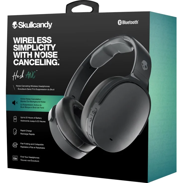 Skullcandy HESH ANC Over-Ear-Kopfhörer mit Bluetooth, Funk, Mikrofon, Noise Cancelling, schwarz – Bild 6