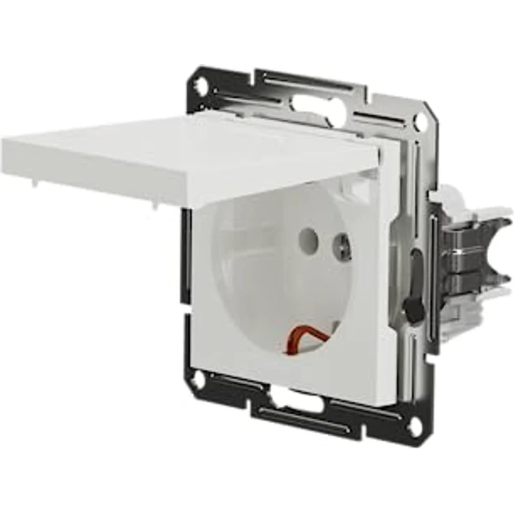 Schneider Electric Asfora EPH3170121D SCHUKO-Steckdose 16A Klappdeckel, Schutzkontaktsteckdose, Steckdose Unterputz,Steckklemmen, Weiß – Bild 5
