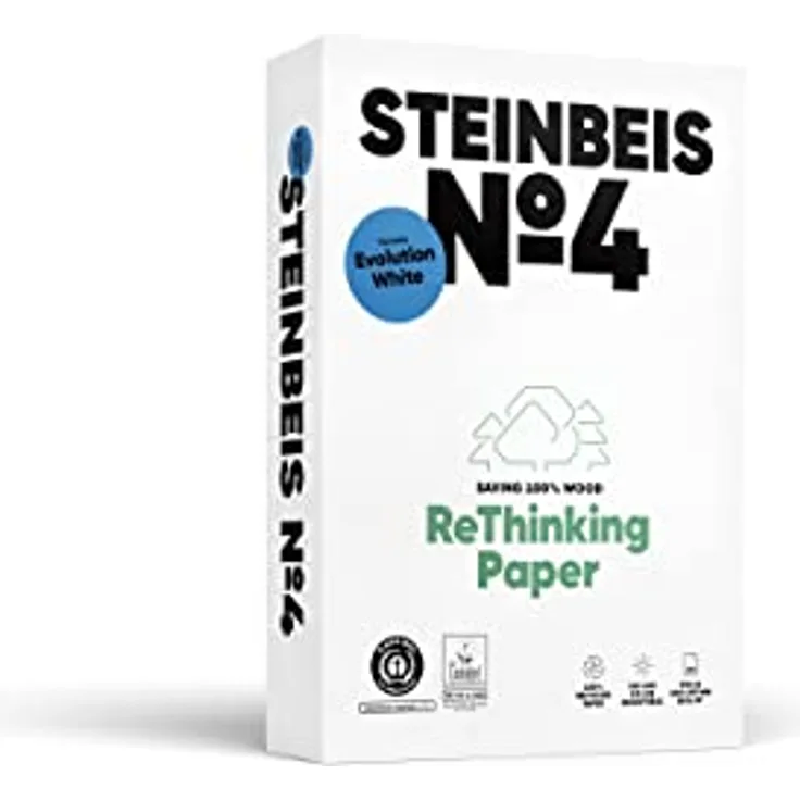 STEINBEIS No. 4 99900644 Universal Druckerpapier Kopierpapier DIN A4 80 g/m² 500 Blatt Weiß