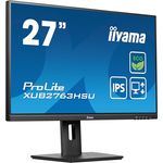 iiyama Prolite XUB2763HSU-B1 68,6cm 27" IPS LED-Monitor Full-HD 100Hz HDMI DP USB3.2 Slim-Line Höhenverstellung Pivot FreeSync Energieklasse B schwarz
