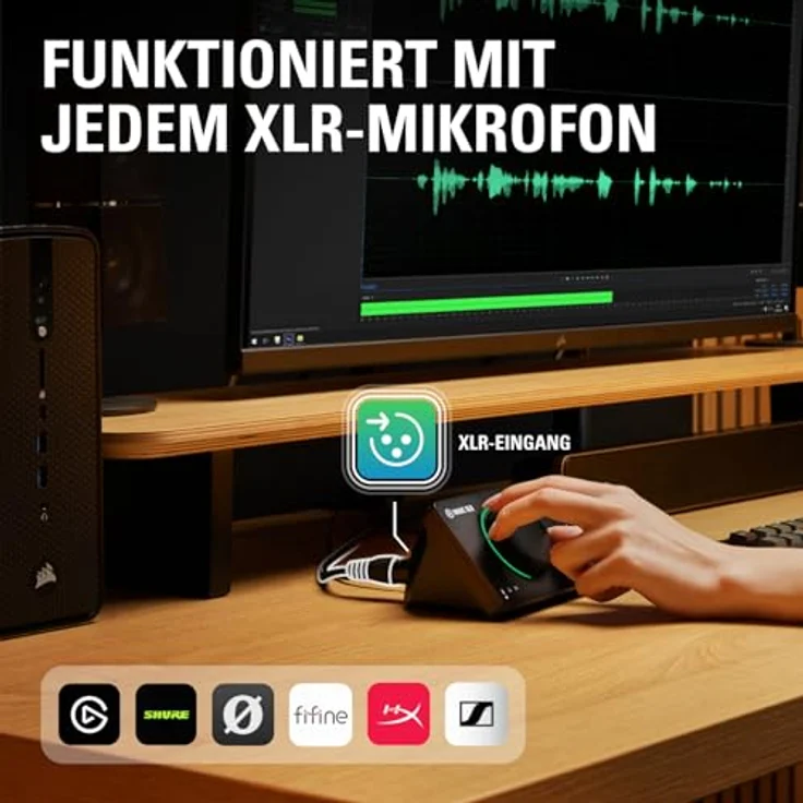 Elgato Wave XLR MK.2, USB Audio Interface und DSP Mixer für XLR Mikrofone, 80dB Gain, Onboard Effekte, LED Feedback, Touch Mute, kompatibel mit Stream Deck, PC & Mac – Bild 3