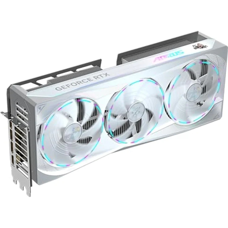 Gigabyte AORUS GeForce RTX 5080 Master Ice 16G Grafikkarte - 16GB GDDR7, 256 Bit, PCI-E 5.0, 2805MHz Core Clock, 3 x DP 2.1a, 1 x HDMI 2.1b, NVIDIA DLSS 4, GV-N5080AORUSM ICE-16GD - WINDFORCE Kühlsystem, RGB Halo, Dual BIOS, 4 Jahre Garantie – Bild 5